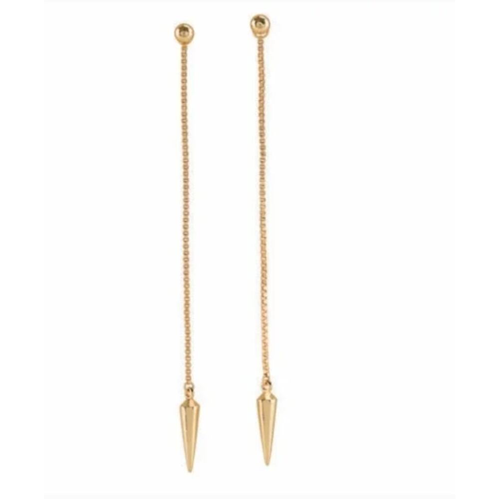 Origami Owl Gold Spike Drop Earrings NEW